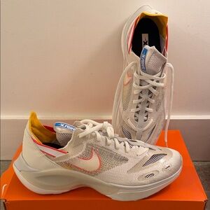 Nike Men’s Dimsix White and Orange Sneakers size 12.5. New w/o box